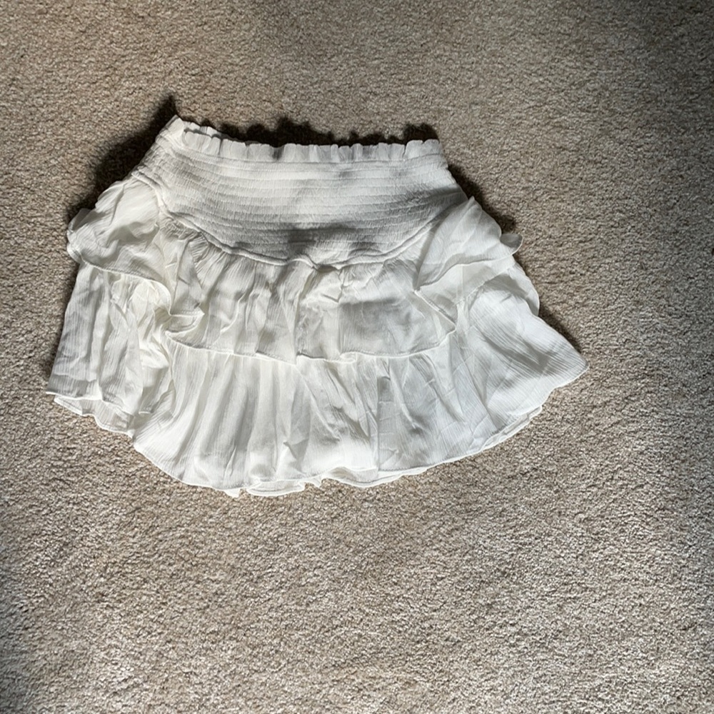 White ruffle skort